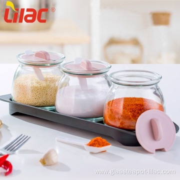 Lilac FREE Sample 290ml*3PCS kitchen spice container jar